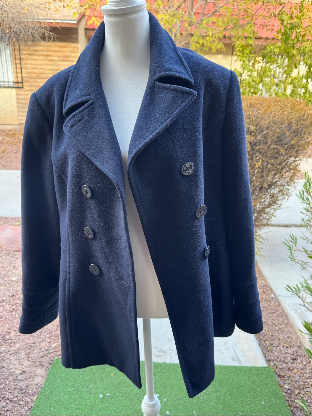 St. John's Bay Navy Double-Breasted Pea Coat